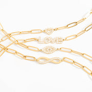 18K Gold PVD Stainless Steel Stone
